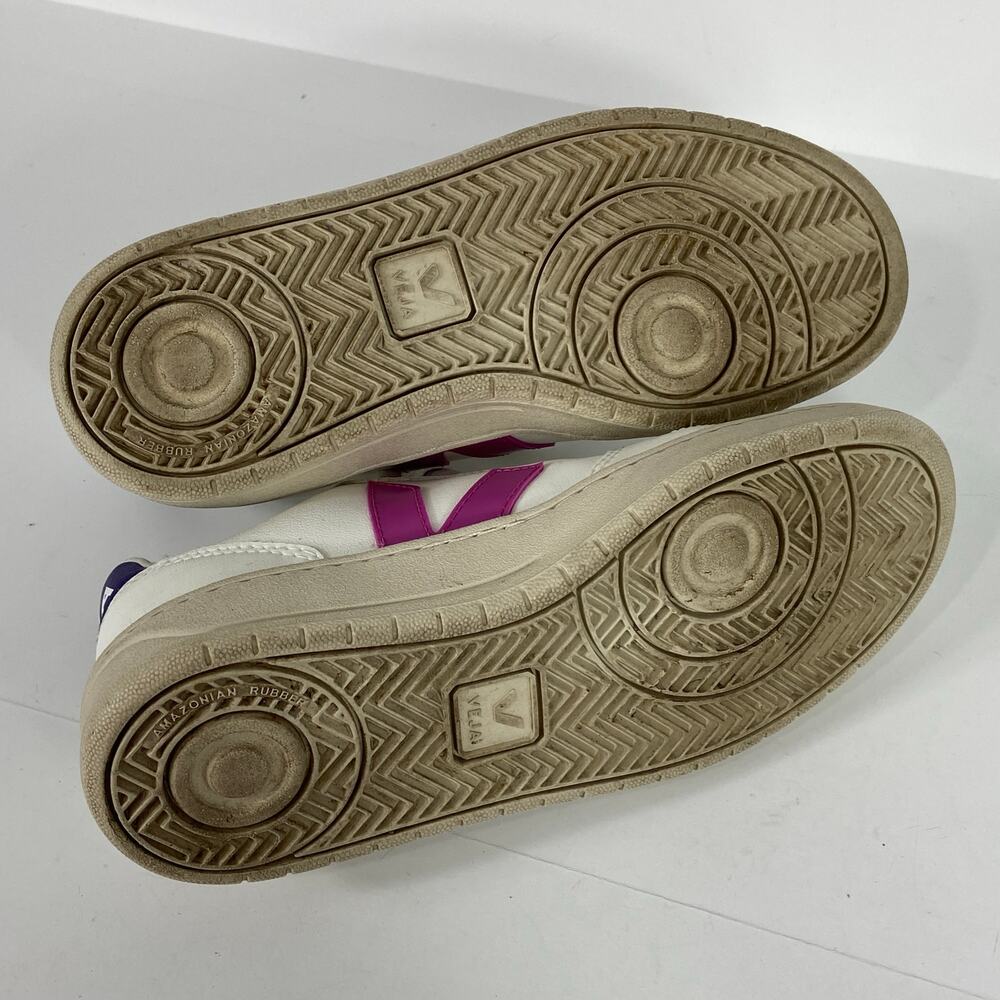 Veja White Pink Purple Lethear Sneaker Womens Size 5 - Picture 5 of 9
